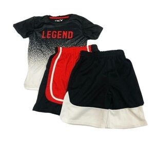 Encx Performance Sz 5 Boys 3-Piece Short Set